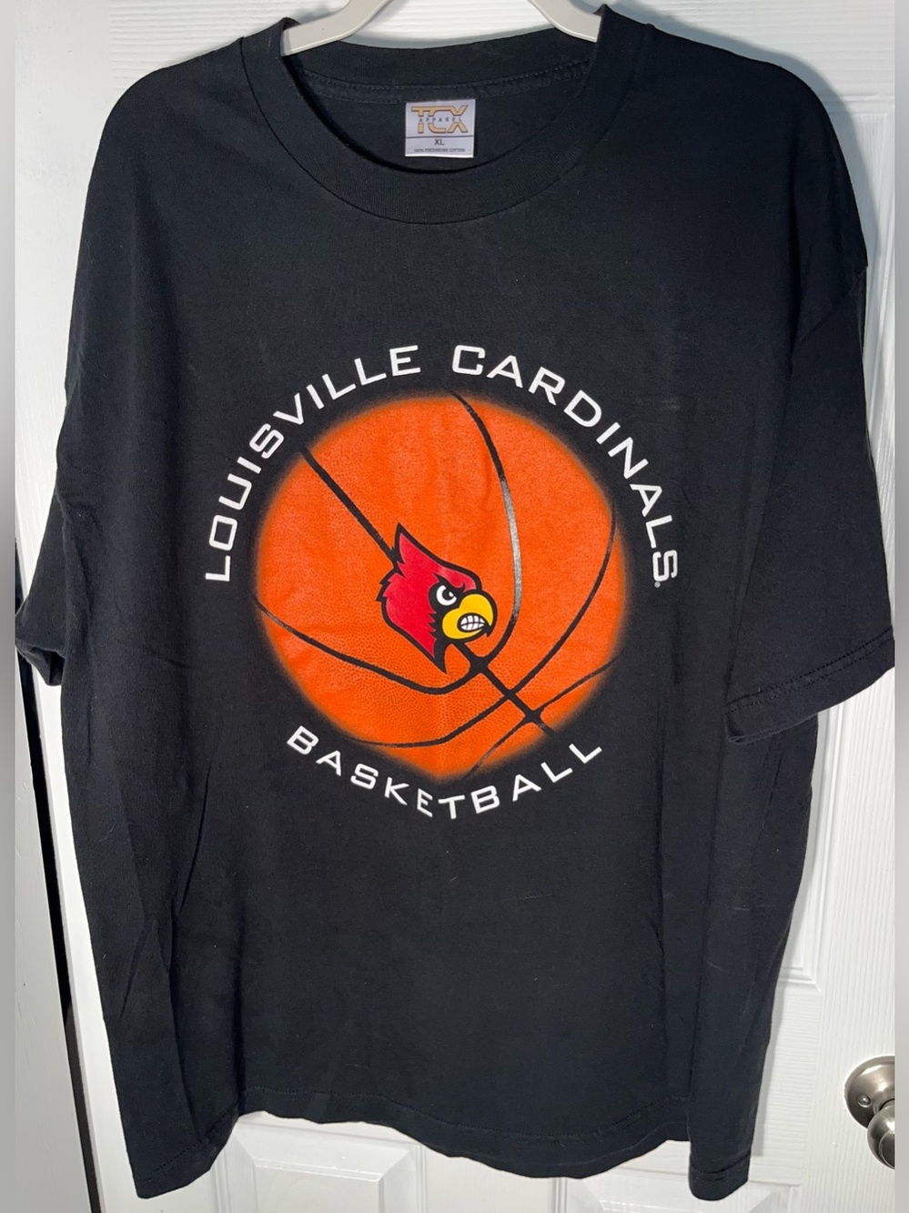 Vintage TCX Apparel Louisville Cardinals T Tee Shirt Basketball Men’s XL